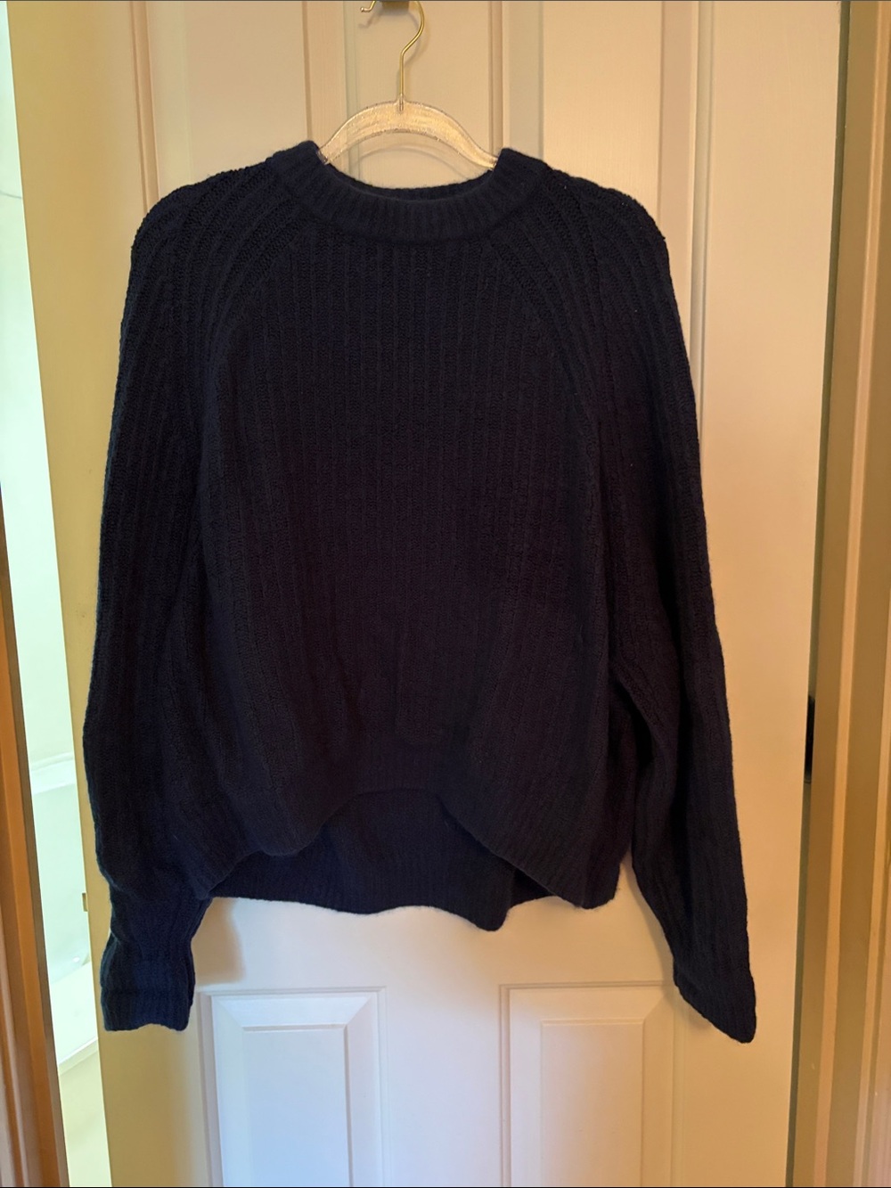 Madewell Dark Navy Ribbed Crewneck Sweater